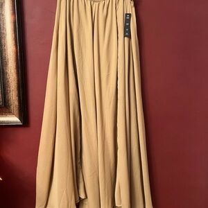 Elegant Tan Maxi Skirt